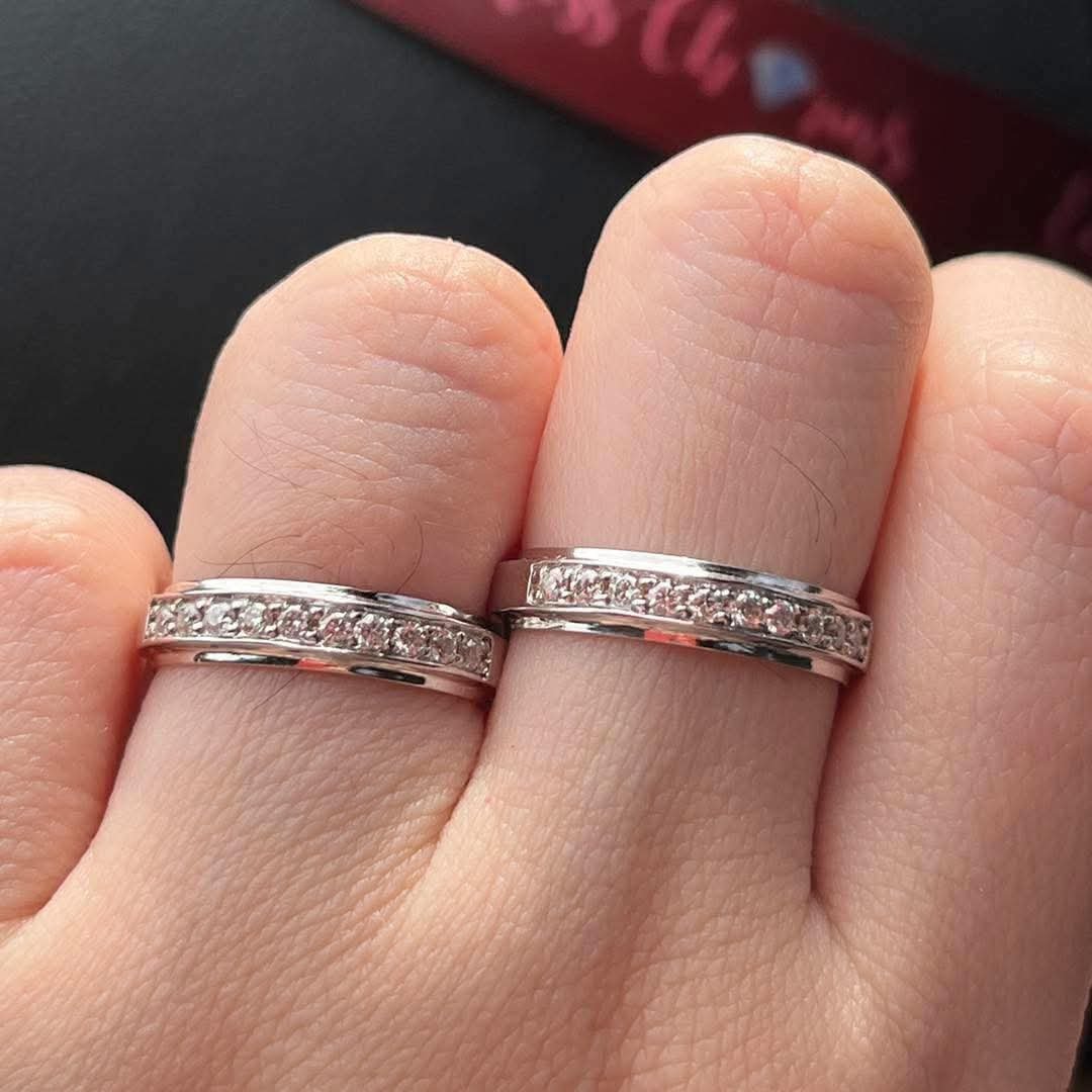 Half Eternity 0.01ct Moissanite - Set D