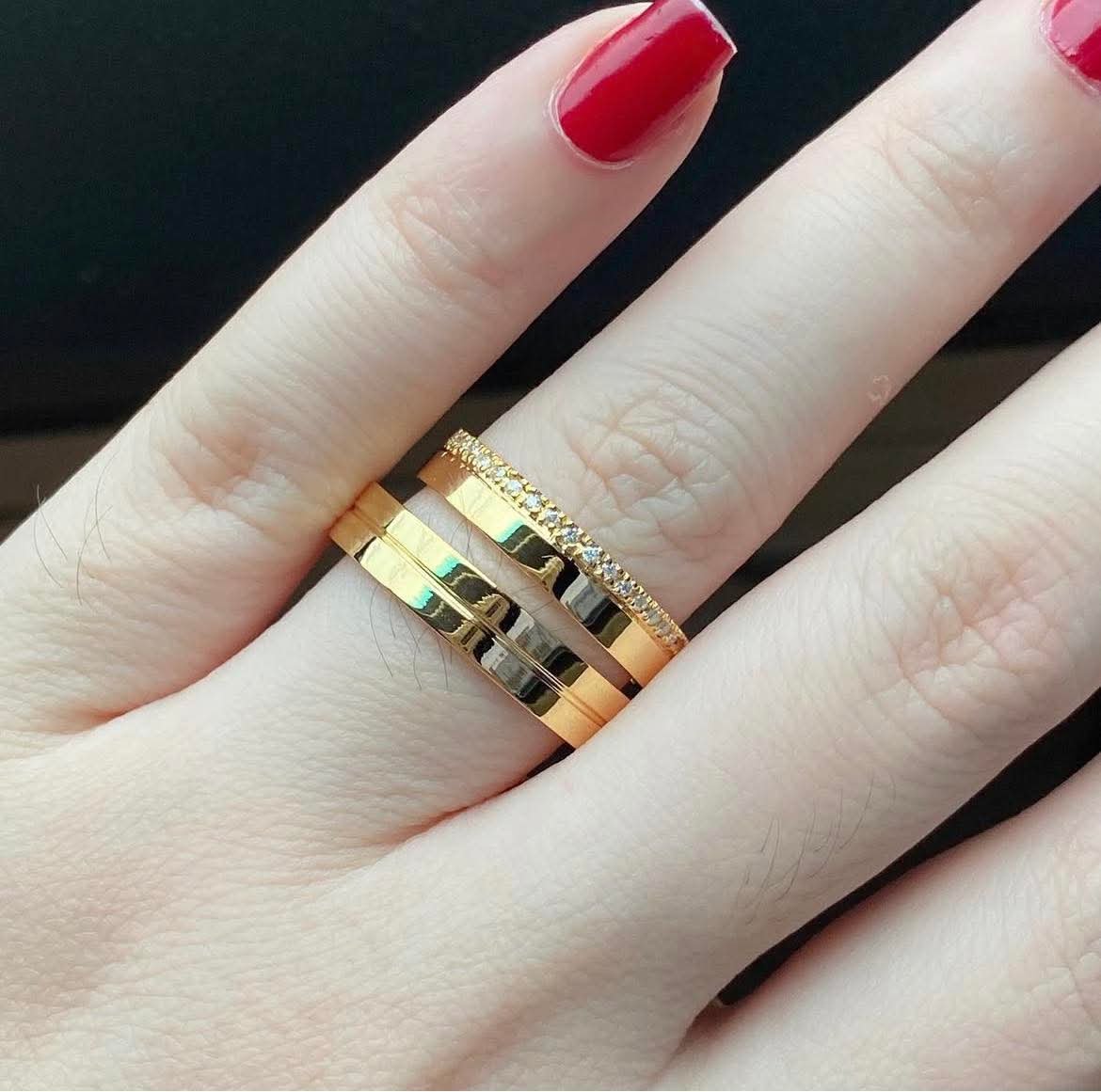 Half Eternity 0.01ct Moissanite - Set A